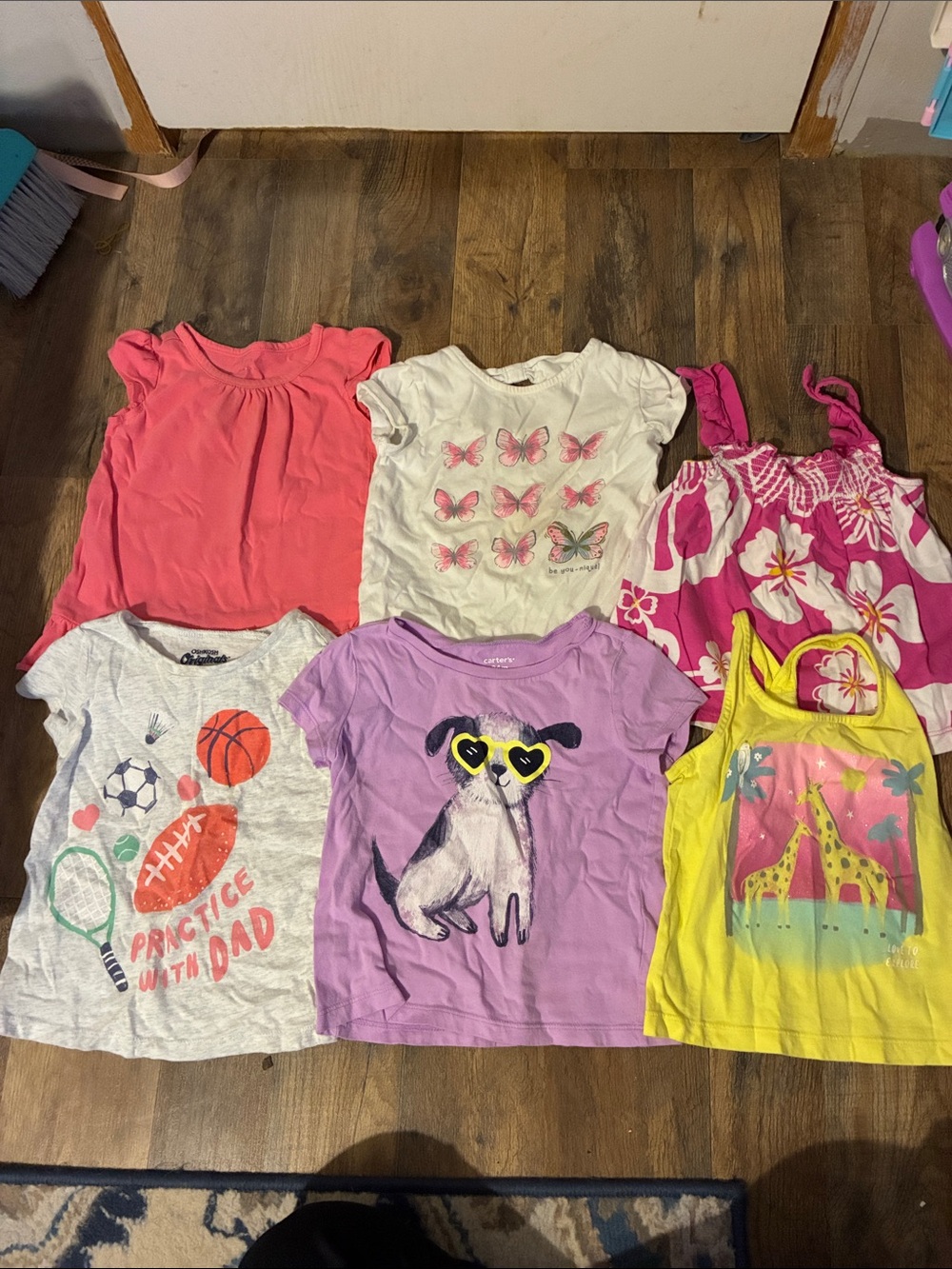 12 months 2T Girls Casual Tops Bundle Oshkosh Carter’s Short Sleeves Tank